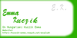 emma kuczik business card